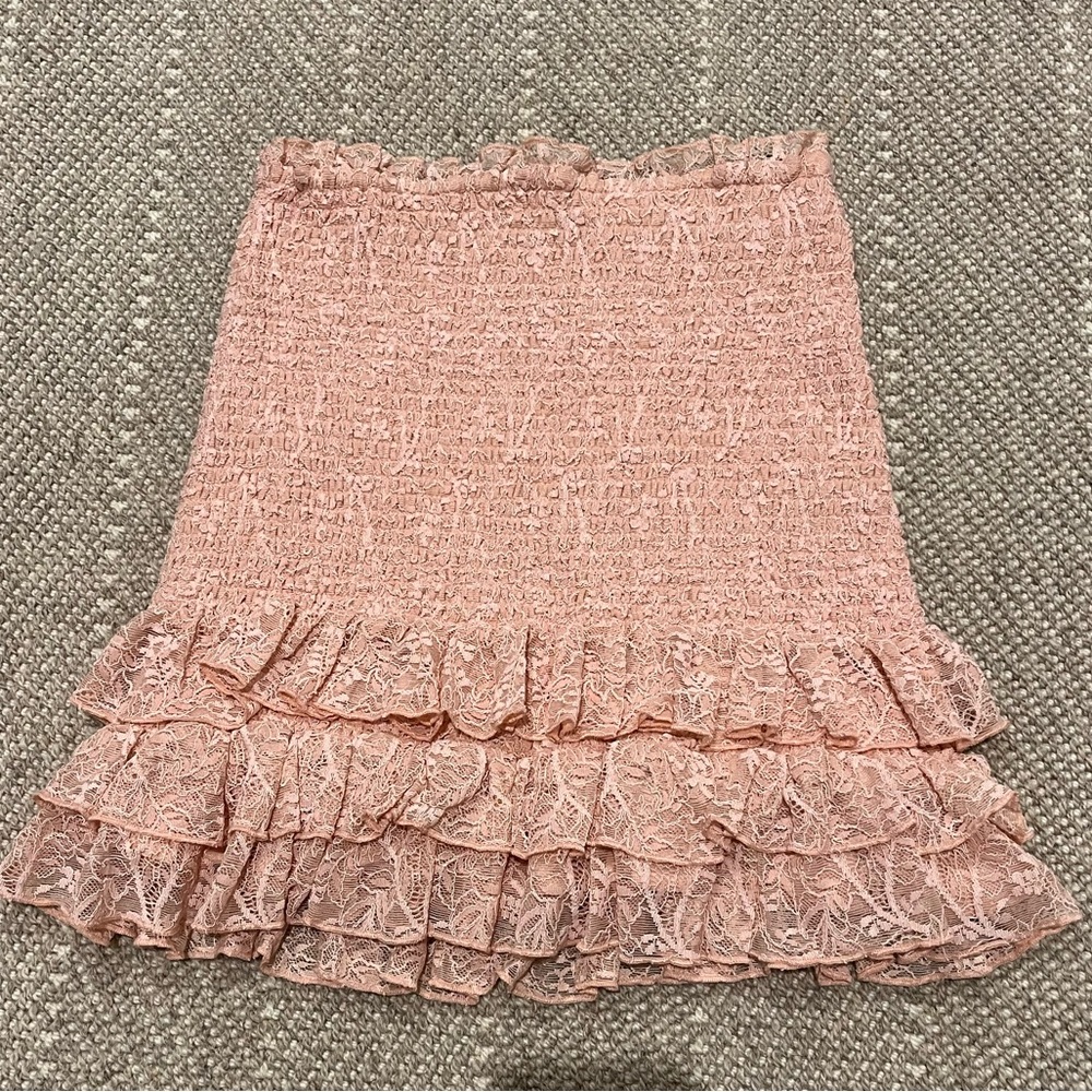 Tulerose Pink Lace Skirt